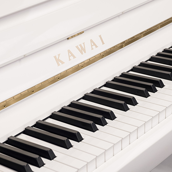 KAWAI K-300 WH/P Parlak Beyaz 122 CM Duvar Piyanosu - Japon Üretimi